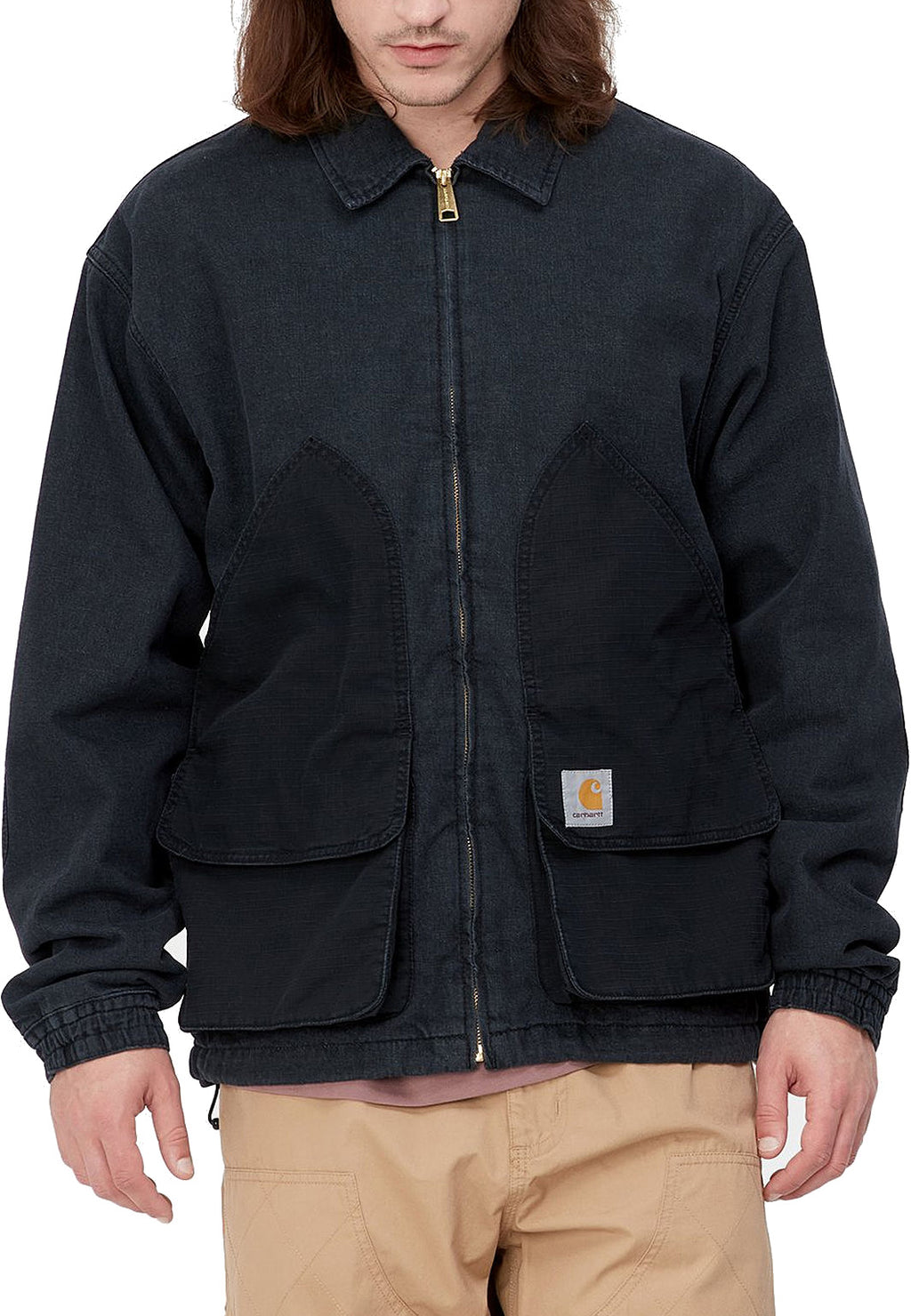 Carhartt Wip Giacca Alma Jacket Black Stone Washed Nero Uomo