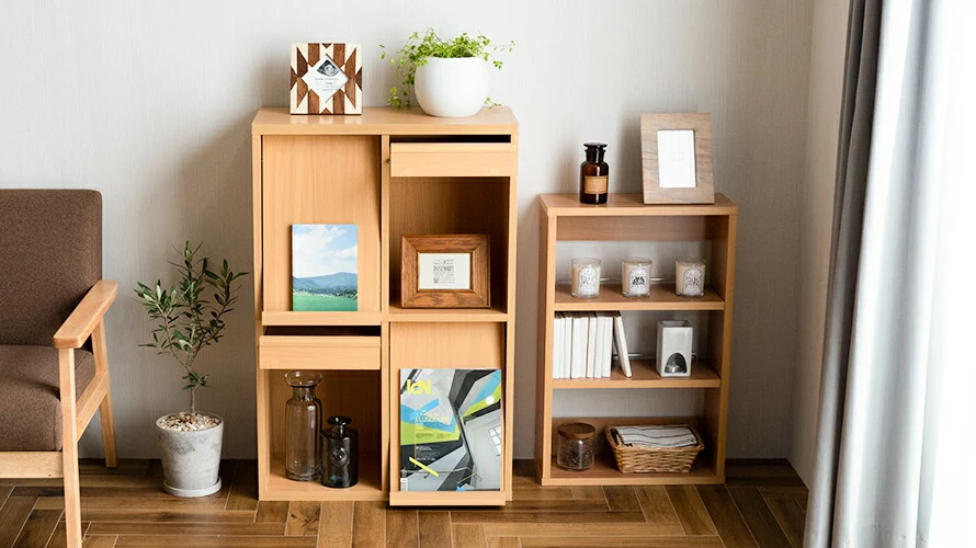 フラップ扉4枚 ディスプレイラック｜モダンデコ公式｜インテリア・家具