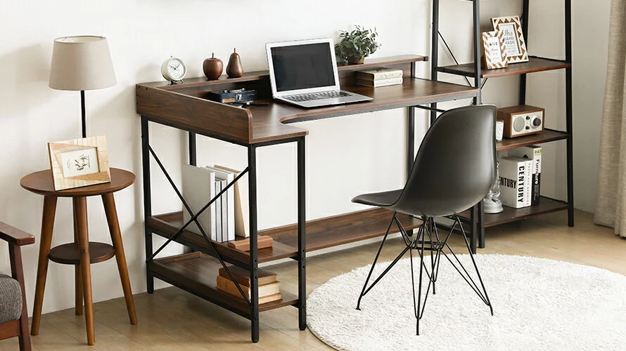 オープン収納付き L字型パソコンデスク｜モダンデコ公式｜インテリア