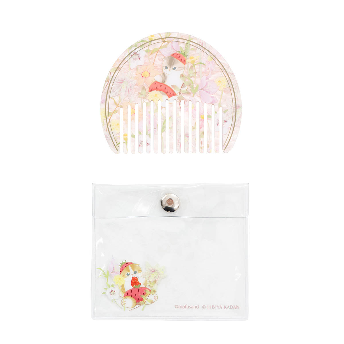 mofusand×日比谷花壇 マーブルアクリルコーム コイブルーム シェル
