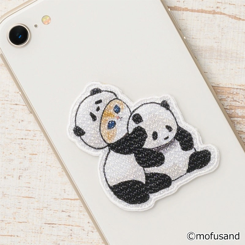 mofusand 刺繍ワッペンシール(パンダにゃん) | mofusandもふもふマーケット