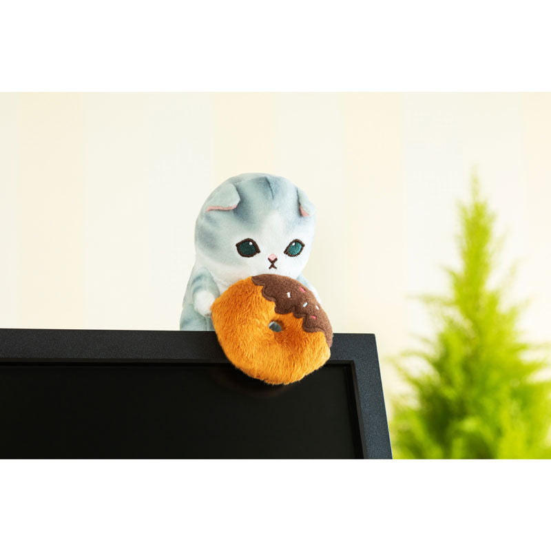 mofusand にゃんこのデスクトップ引っ掛けぬいぐるみ(ドーナツ持ち