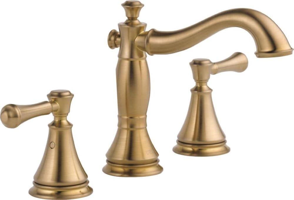 Delta Cassidy Champagne Bronze Widespread 2-Handle WaterSense