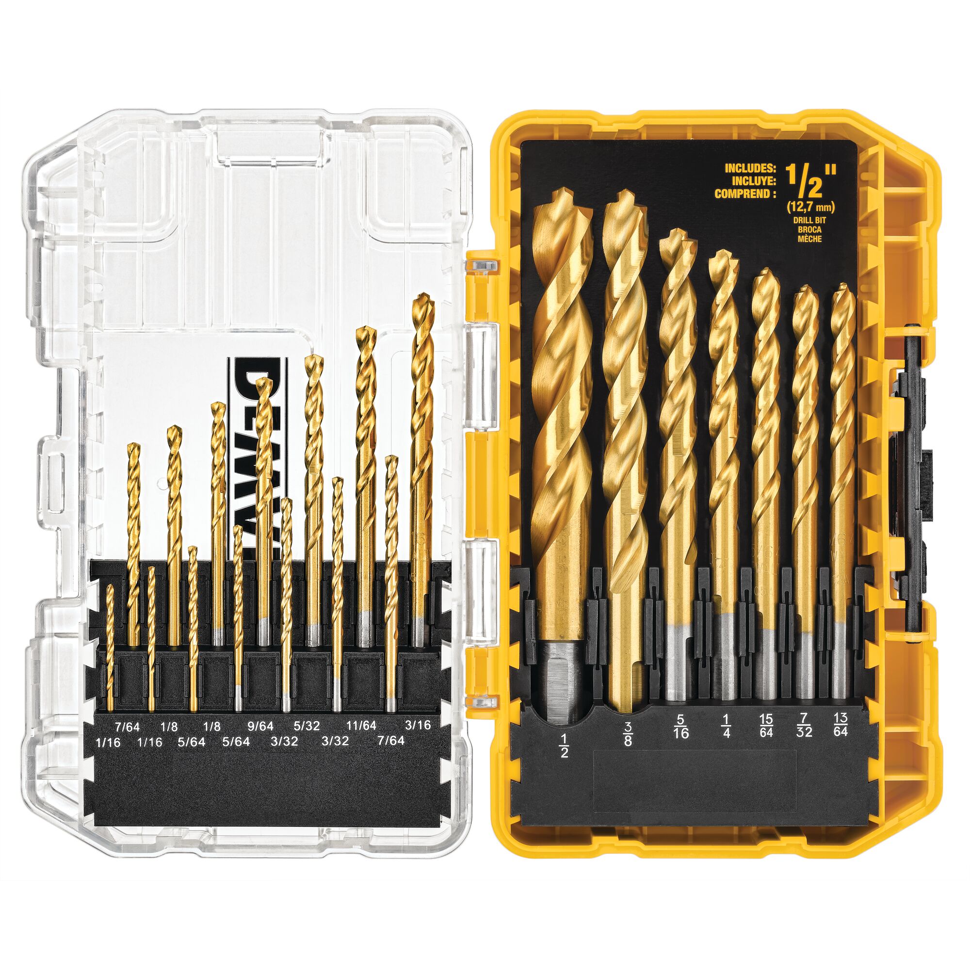 DEWALT 21-Piece Assorted Titanium Nitride Coated Hss Jobber Length