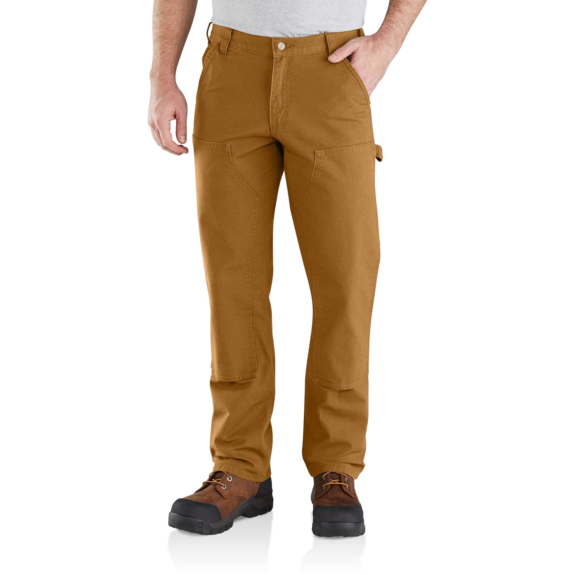 Carhartt Men's Relaxed Fit Carhartt Brown Canvas Work Pants (34 X