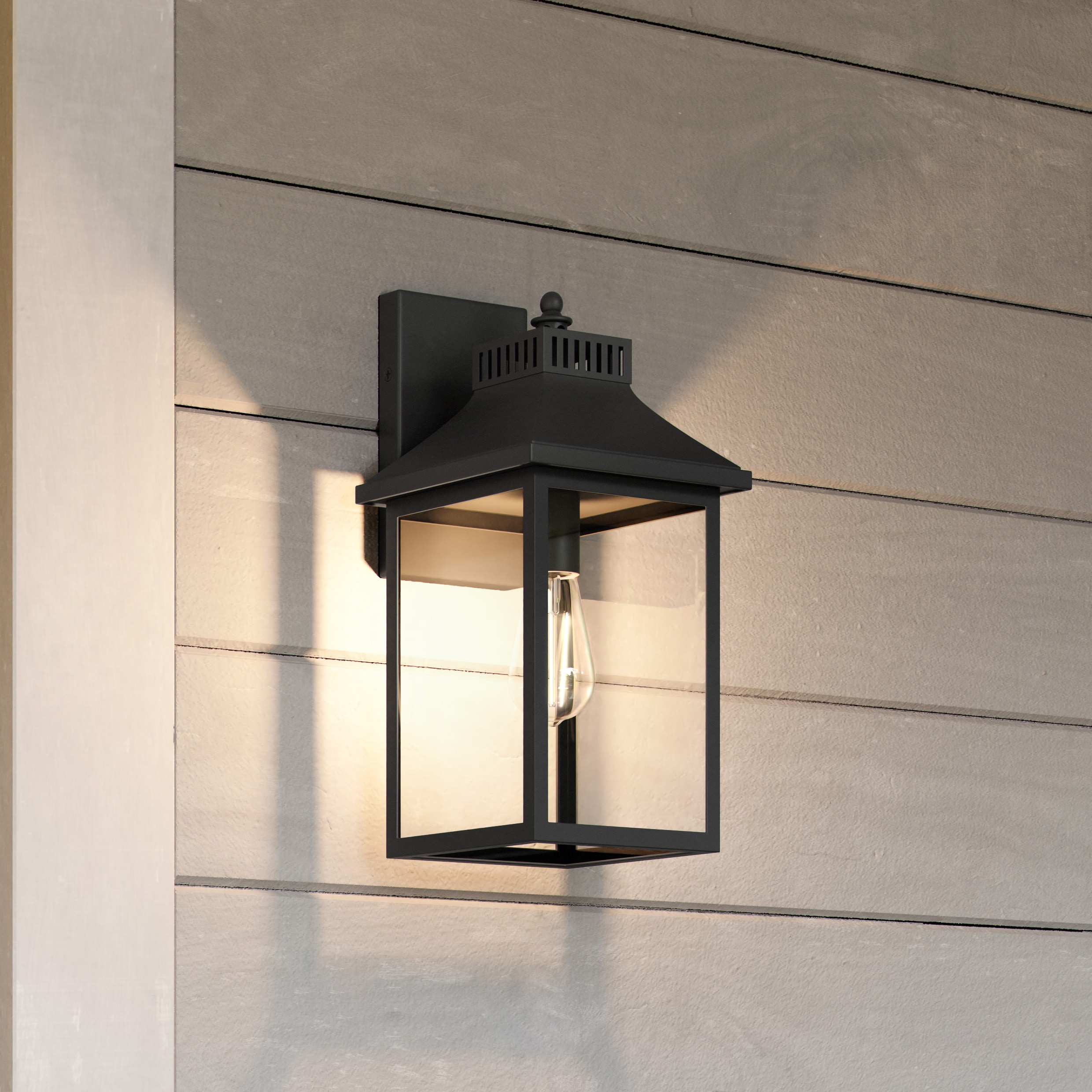 Quoizel Laine 1-Light 15.75-in H Matte Black Outdoor Wall Light