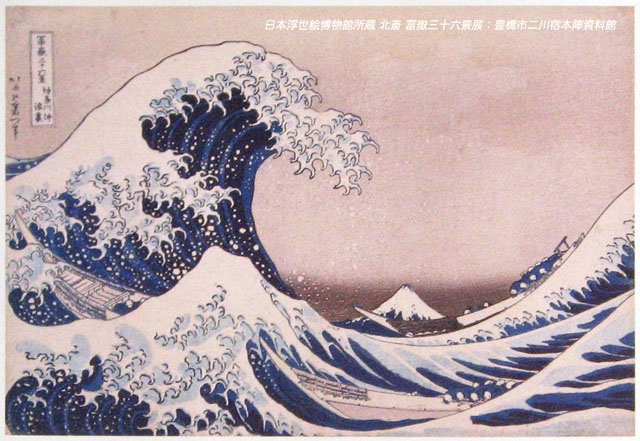 葛飾北斎：富嶽三十六景「神奈川沖浪裏」の視点