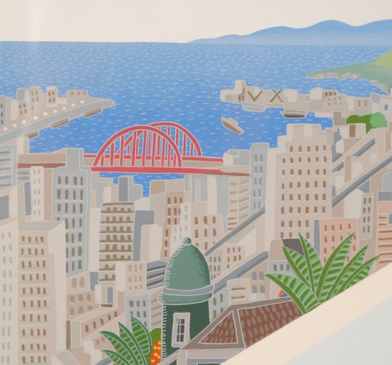 シルクスクリーンの版画でトーマス・マックナイトが制作した絵「神戸