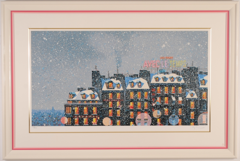 シルクスクリーンの版画でヒロ・ヤマガタが制作した絵「スポットライト