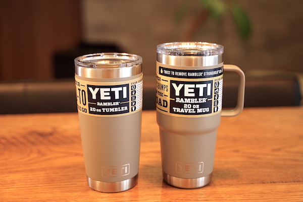 YETI ランブラー タンブラー・トラベルマグは20ozが使い勝手良し。自宅