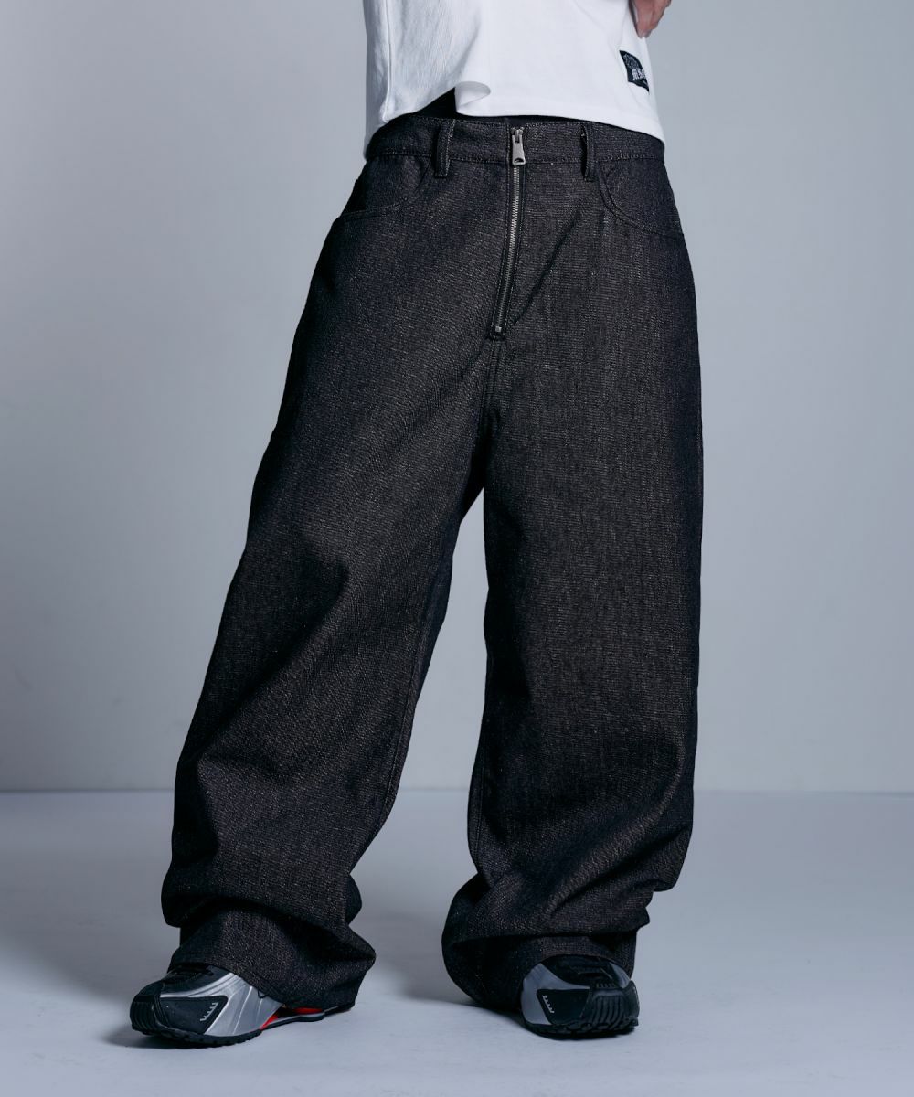 センタージップワイドバギーデニムパンツ | MSG