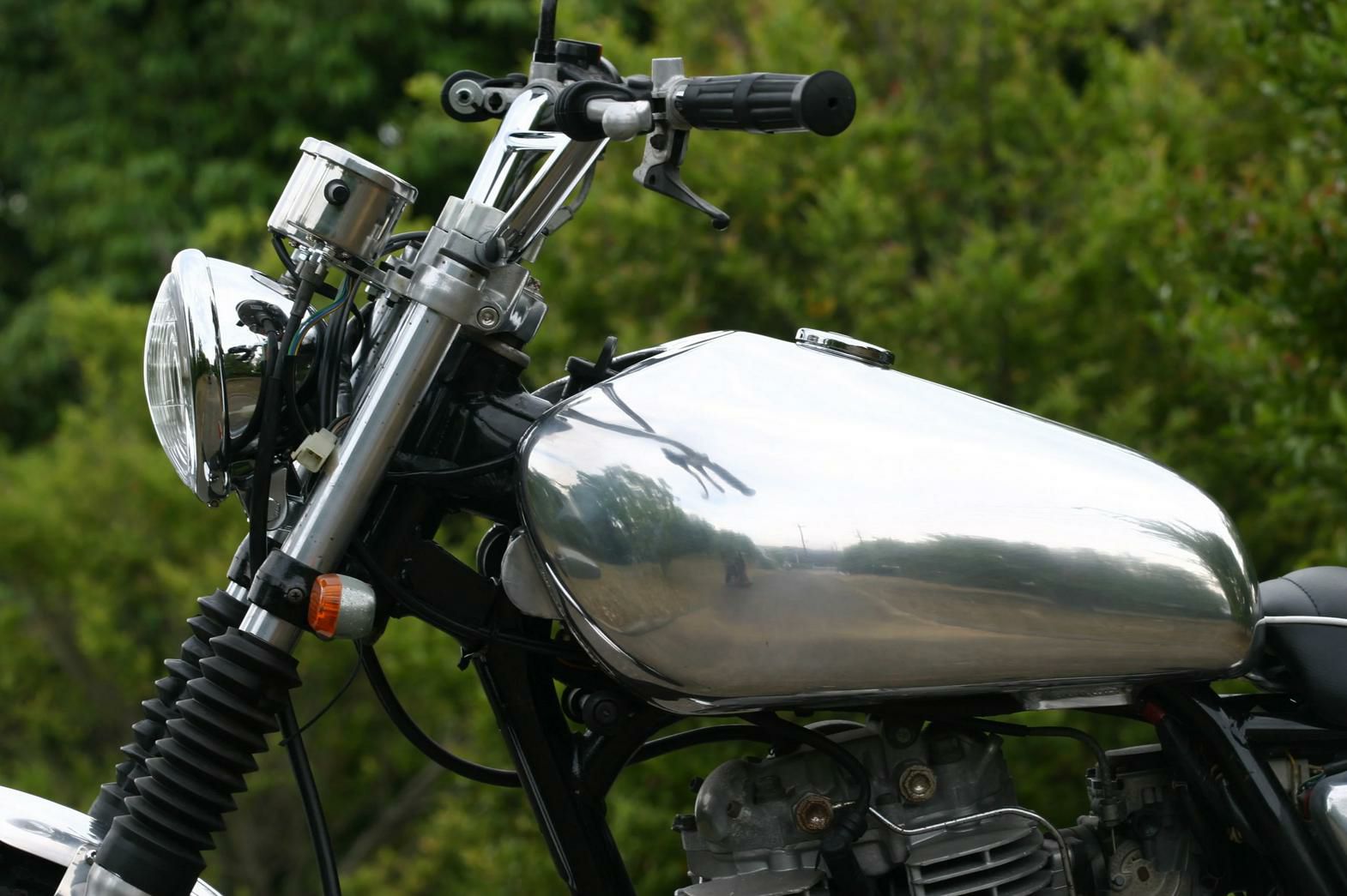 ヤマハ SR400 SRXT アルミタンク バフ仕上げ BIGCEDAR | バイク