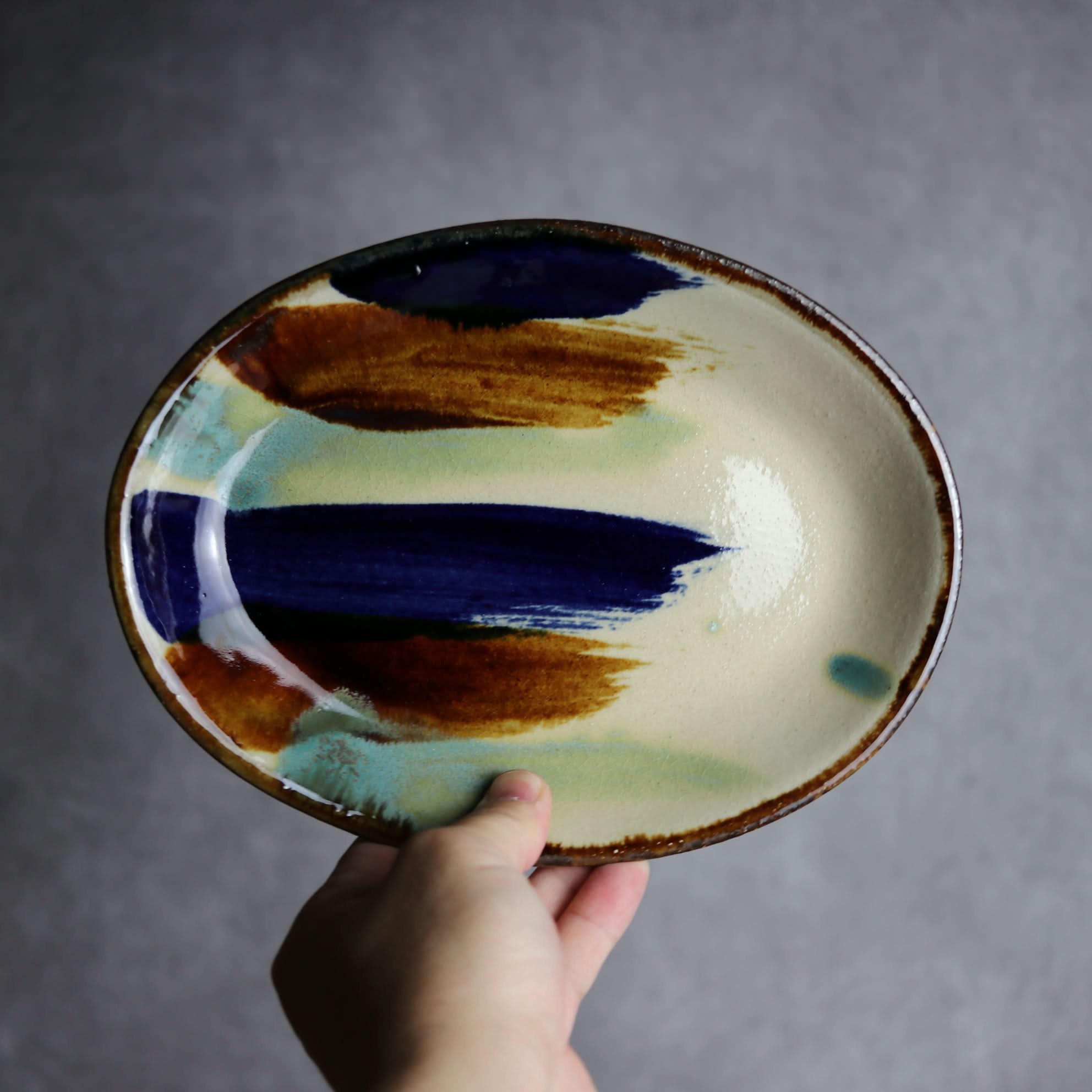 楕円皿（オーバルプレート）｜沖縄 やちむん 陶器・琉球ガラス｜mundasui