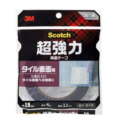 スコッチ® 超強力両面テープ タイル表面用 SST-19R, 灰, 19 mm x 4 m