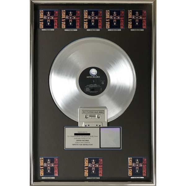 musicgoldmine.com - Guns N' Roses Appetite For Destruction RIAA 8x