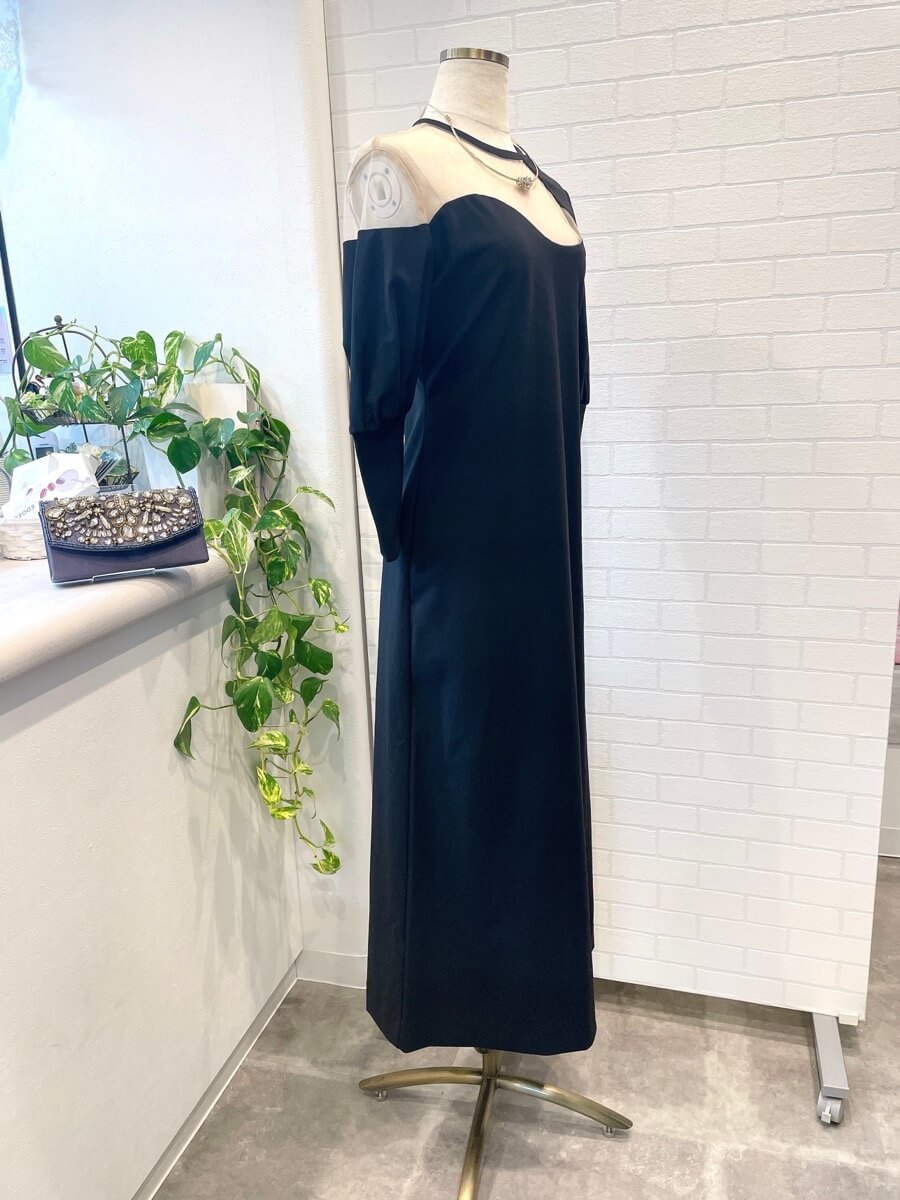 my closet / Lake curve tricot rib dress M