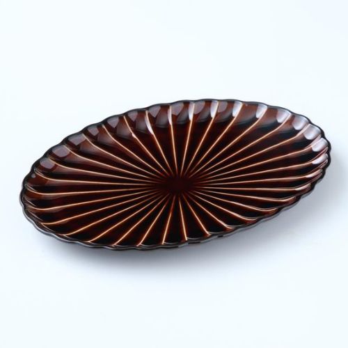 楕円中皿｜21cm｜オーバル｜ぎやまん陶｜美濃焼き – 美濃焼の