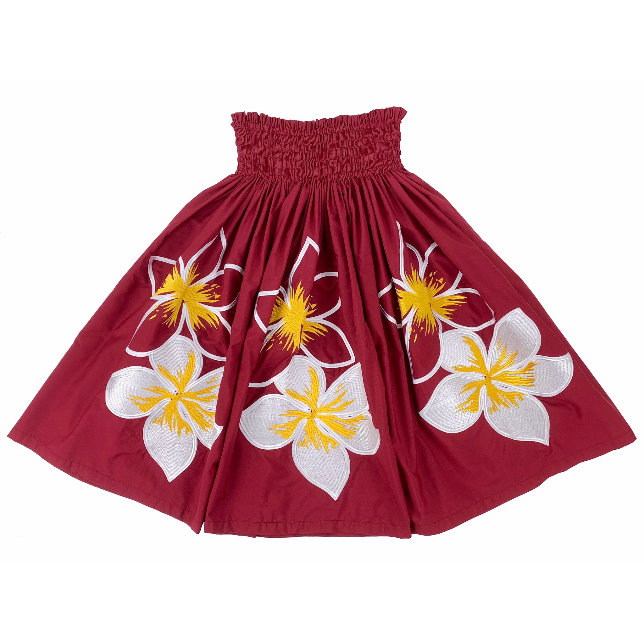 ナニプア パウスカート 刺繍 プルメリア