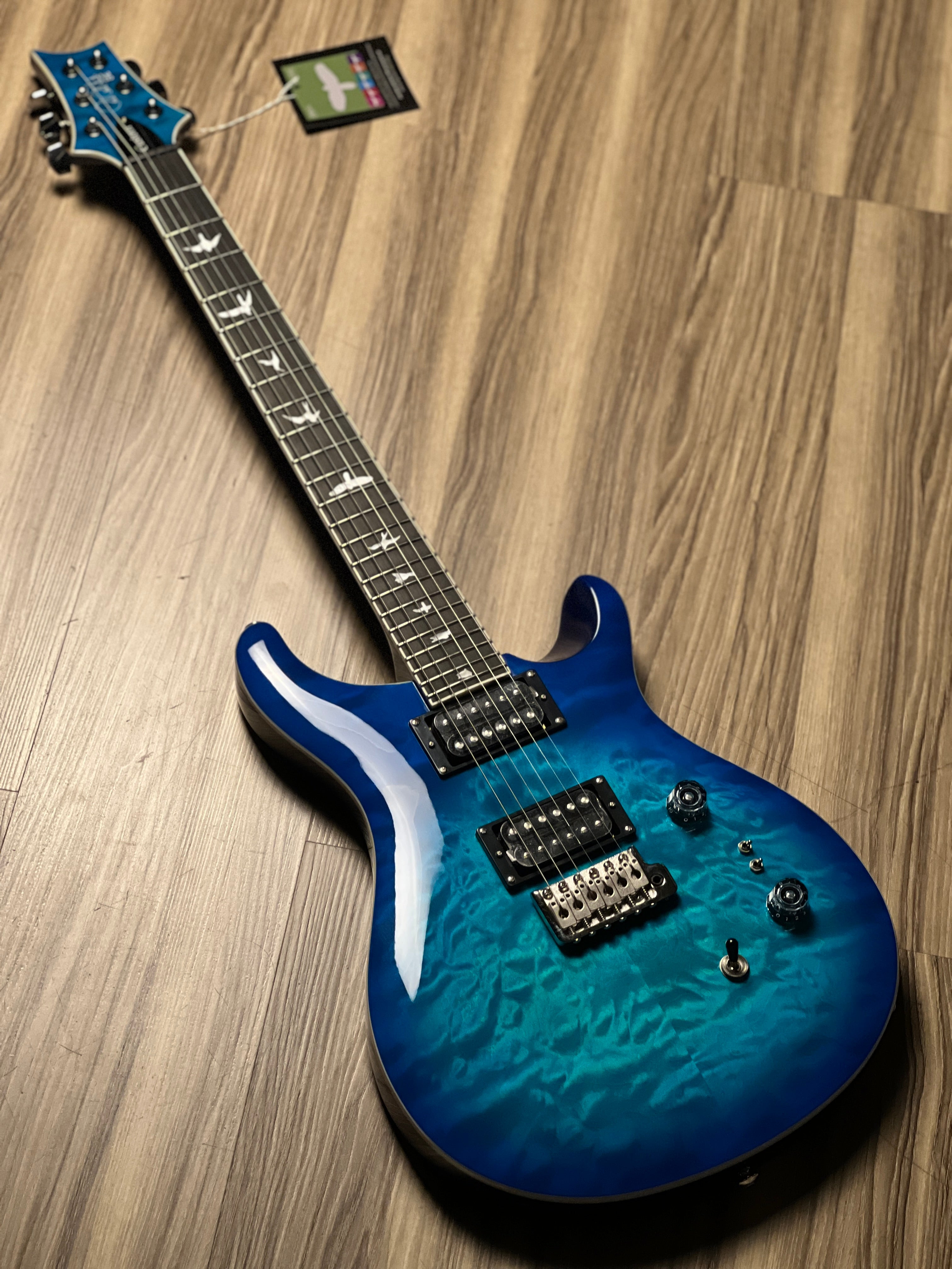 PRS SE Custom Quilt 24-08 in Lake Blue – nafiriguitar.com