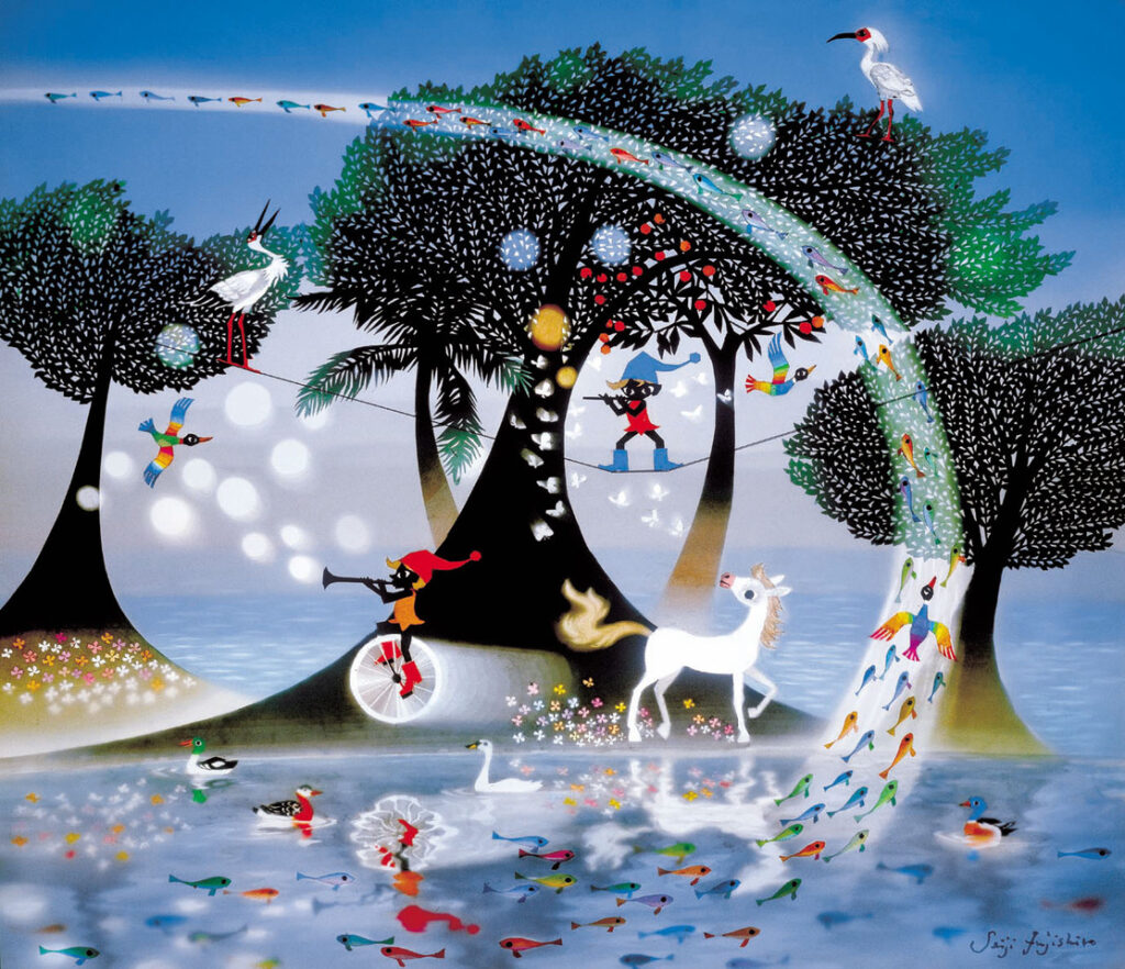 ☘*️様 藤城清治 月光の響き 影絵作品ライトアップアート」 サイン入り