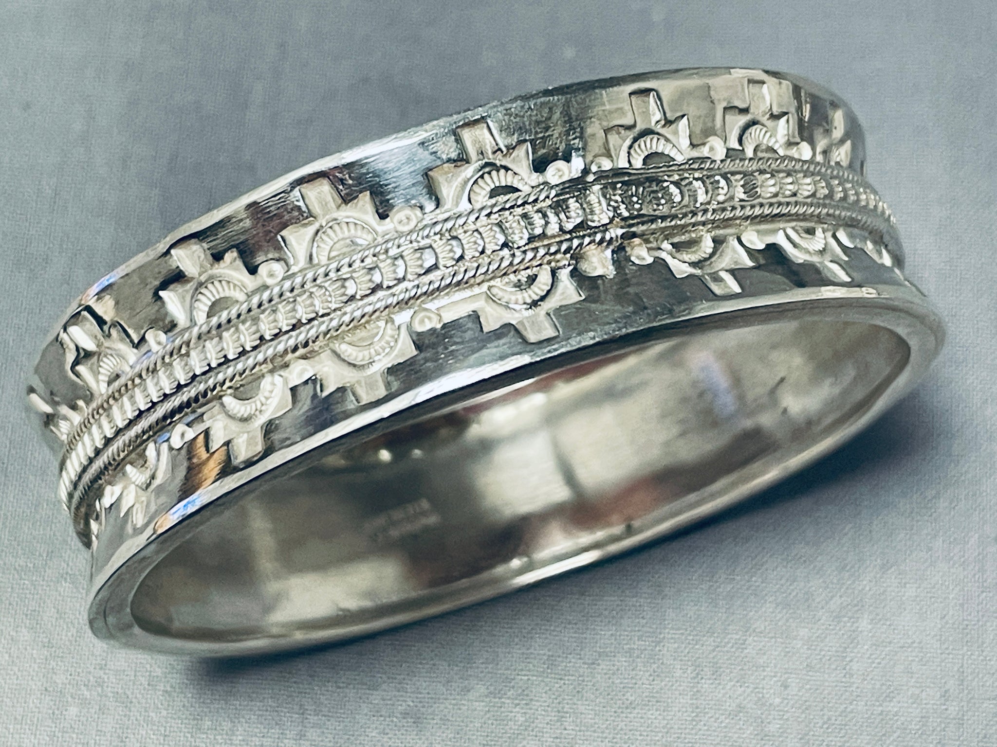 Wally Yazzie Jr Native American Navajo Signed Sterling Silver