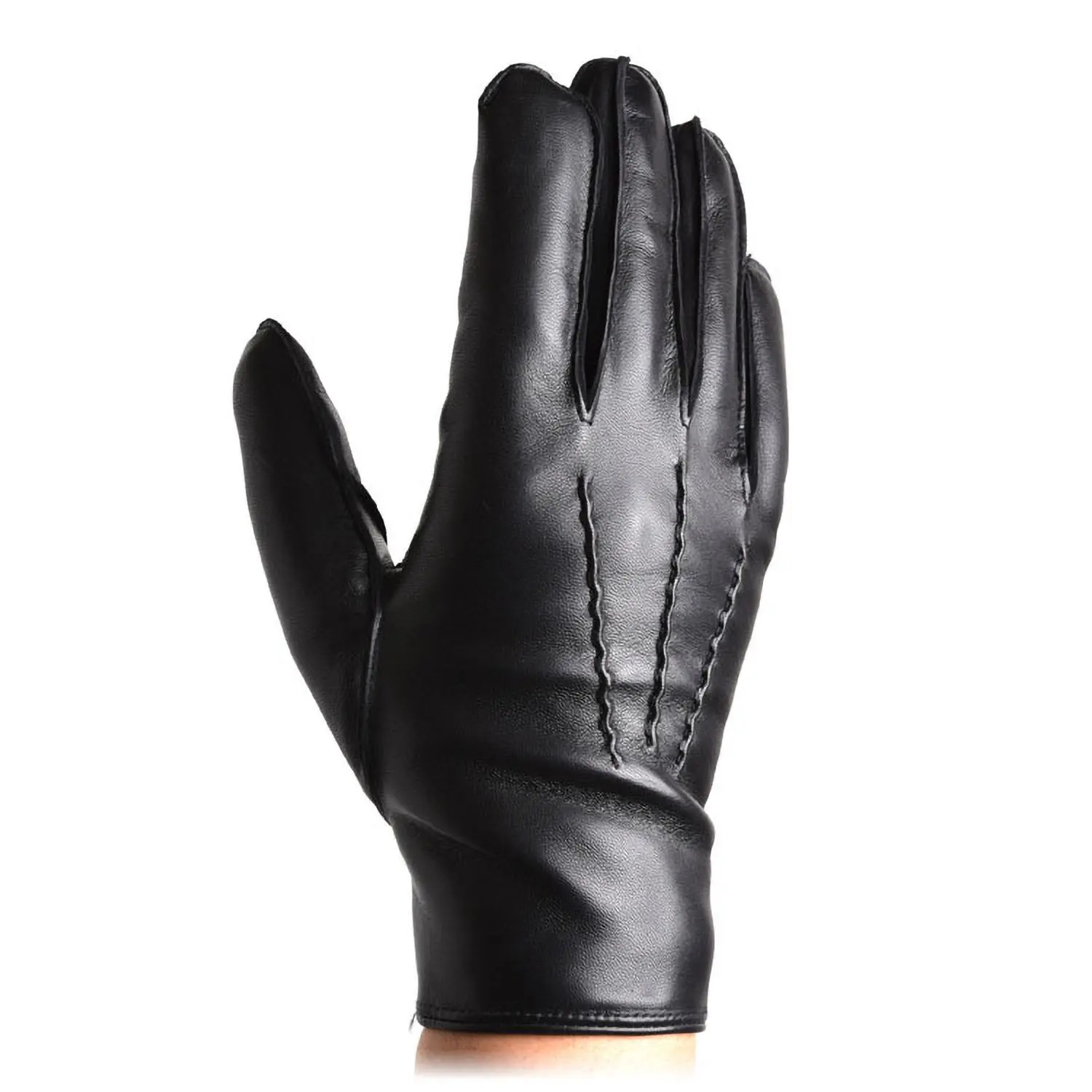 デンツ 15-1590 ヘアシープ×ラビットファー Black×Gray レザーグローブ