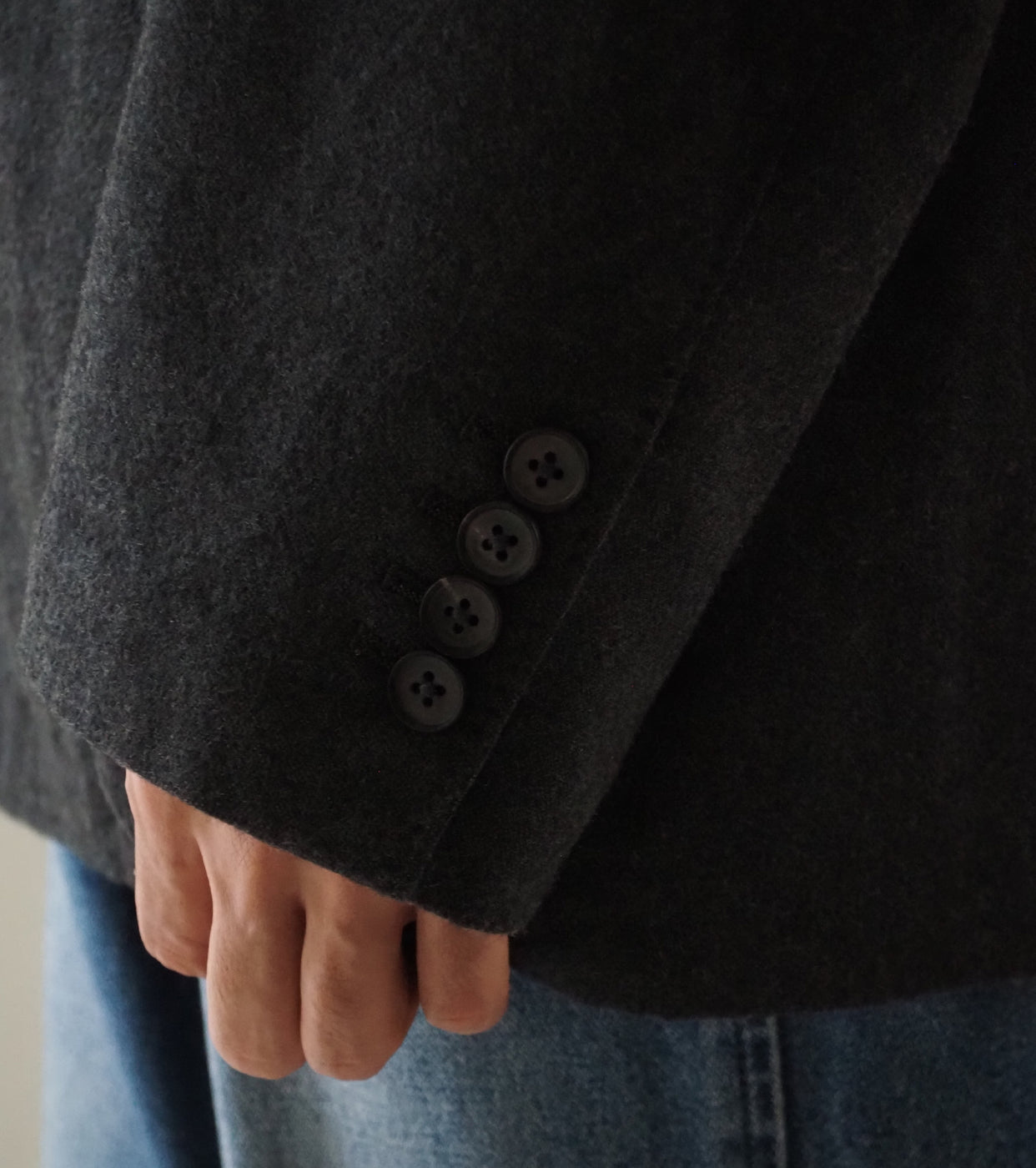 MAATEE＆SONS ダブル ウォッシュド ジャケット フランネル , Gray