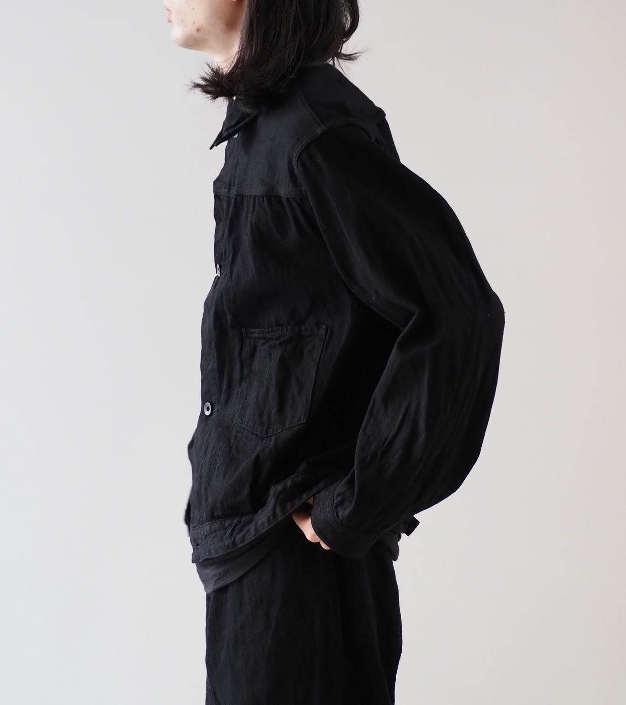 COMOLI デニムジャケット, Black – Navyblue