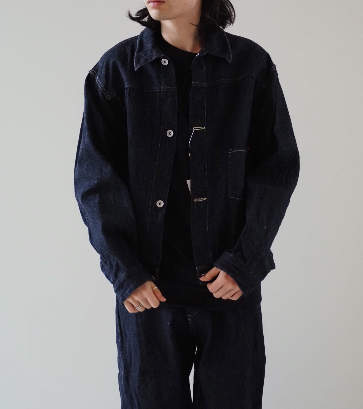 COMOLI デニムジャケット, Navy – Navyblue