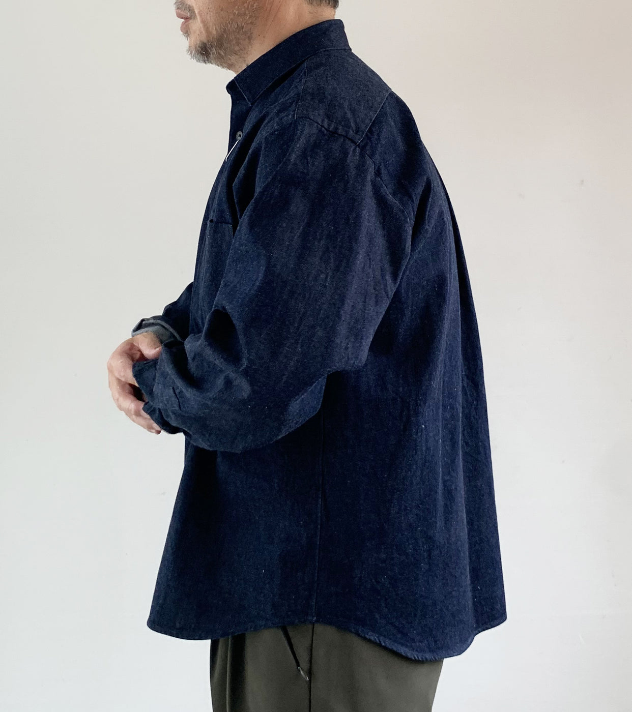 デニム コモリ シャツ , Navy – Navyblue