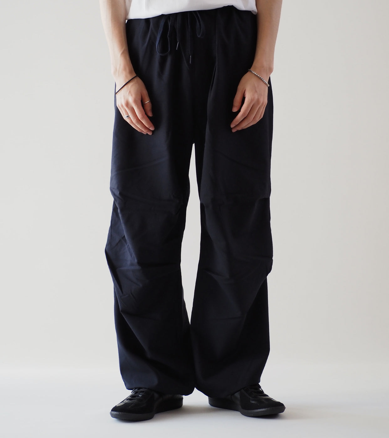 COMOLI ウール ニータックパンツ, Navy – Navyblue