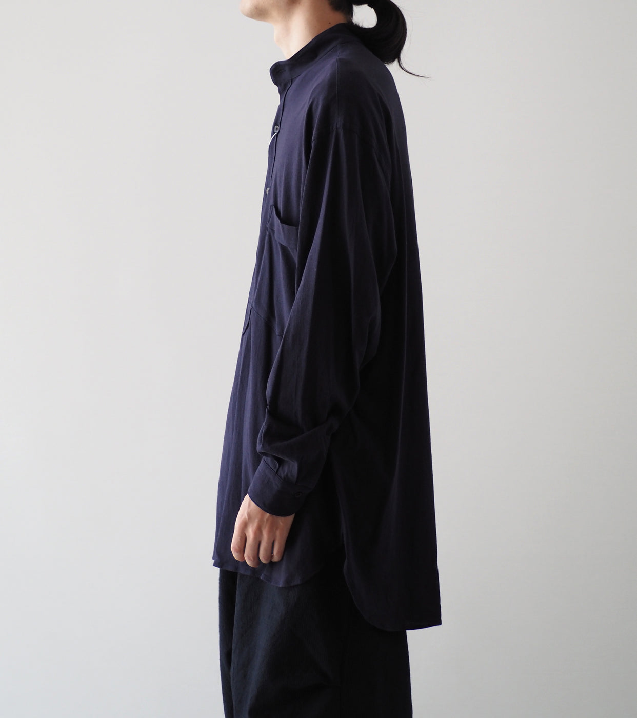 COMOLI ジャージ プルオーバー シャツ , Navy – Navyblue