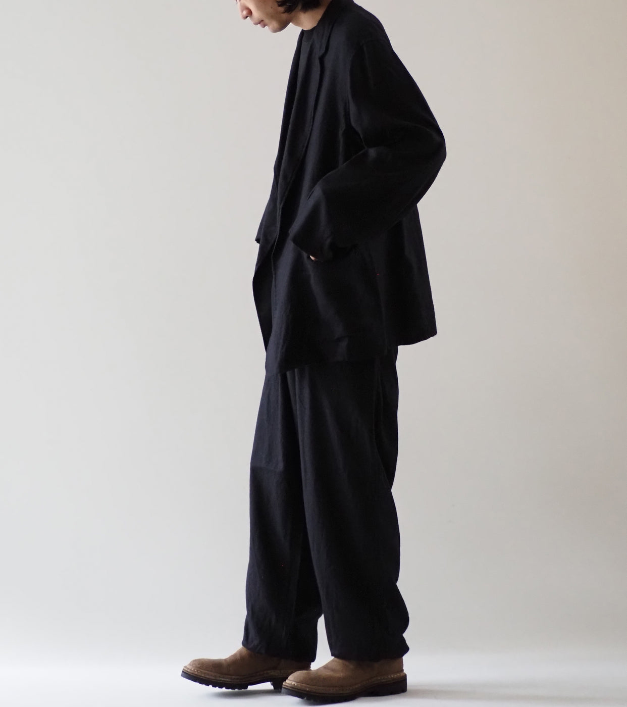 COMOLI カシミヤ シルク 製品染 ジャケット, Navy – Navyblue