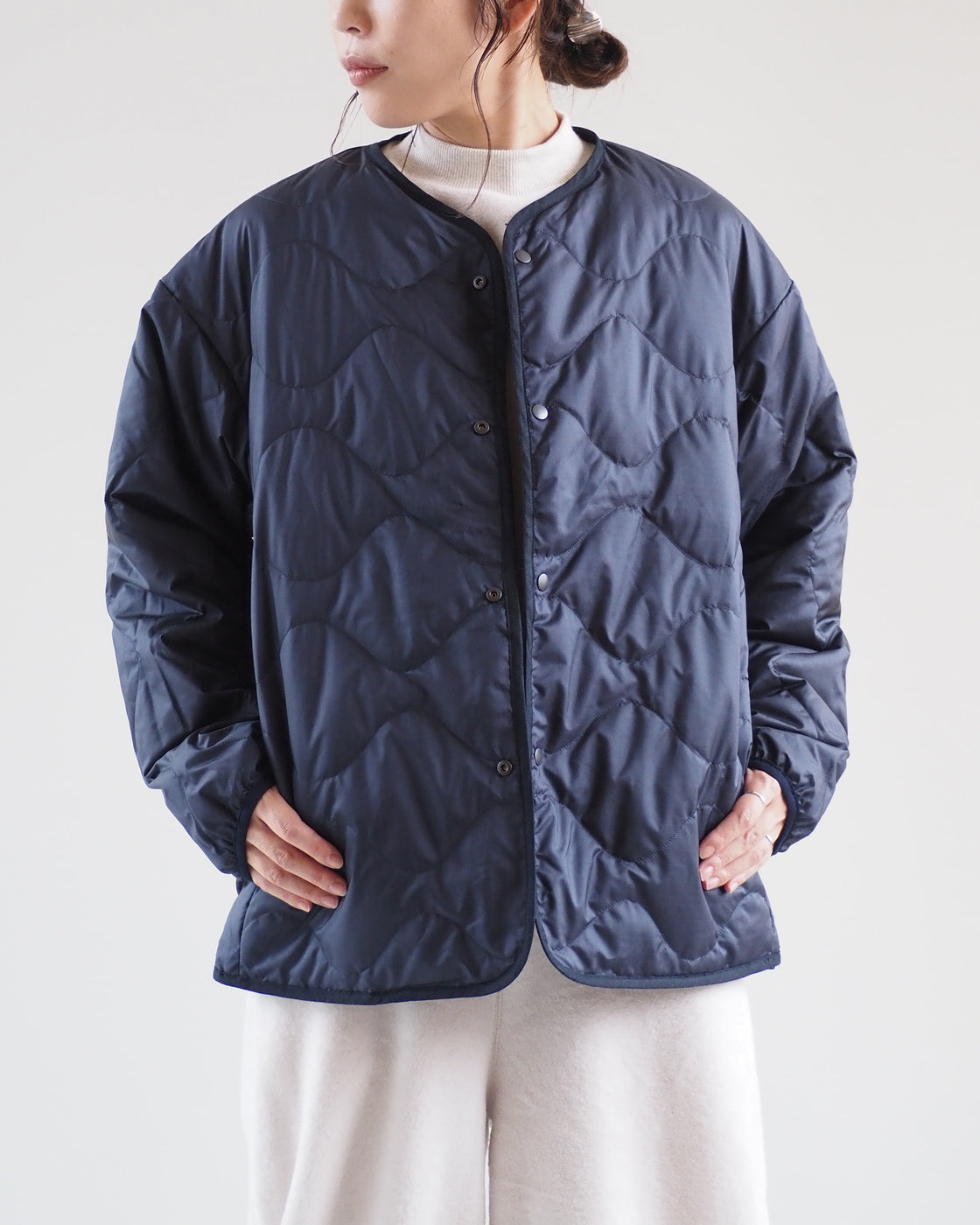 nanamica リバーシブル ダウン カーディガン, Navy – Navyblue