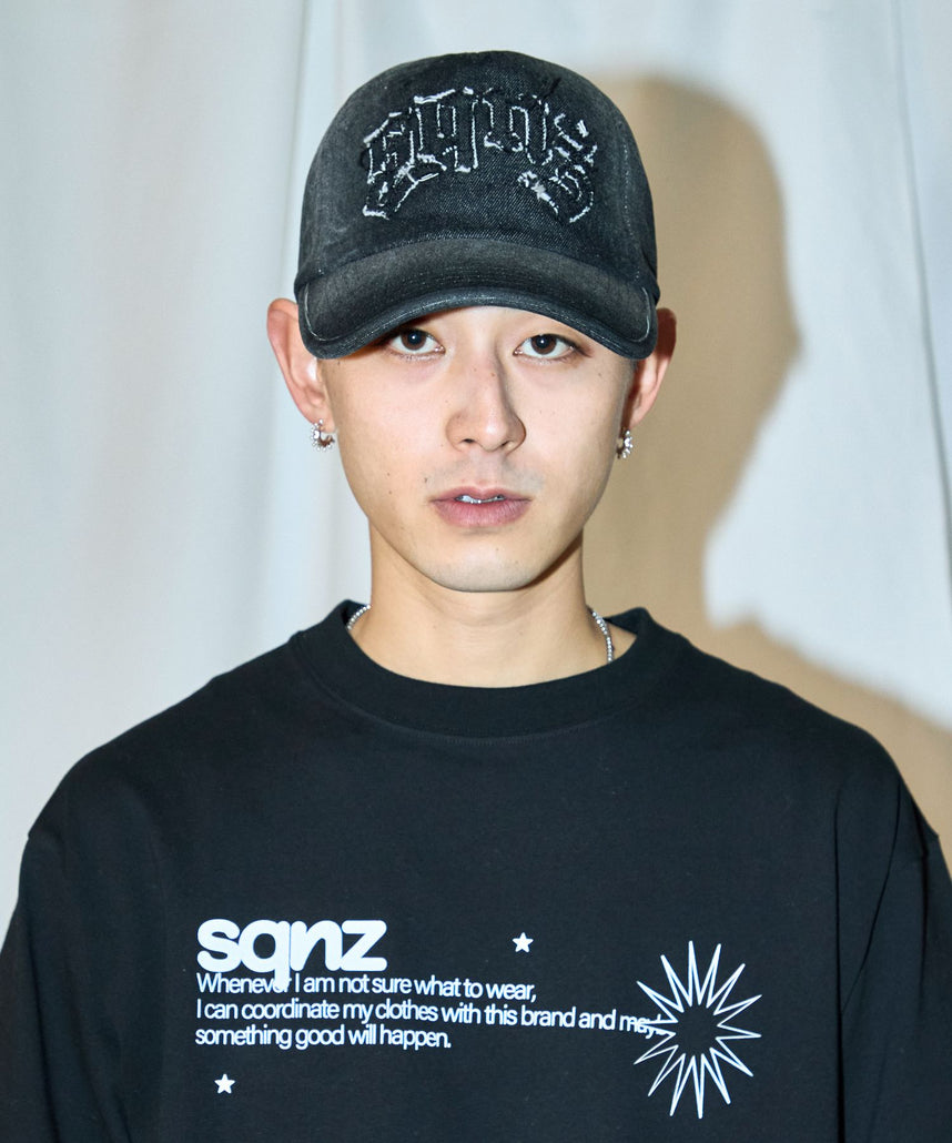 SEQUENZ（シークエンズ）】sqnz applique denim cap / キャップ デニム
