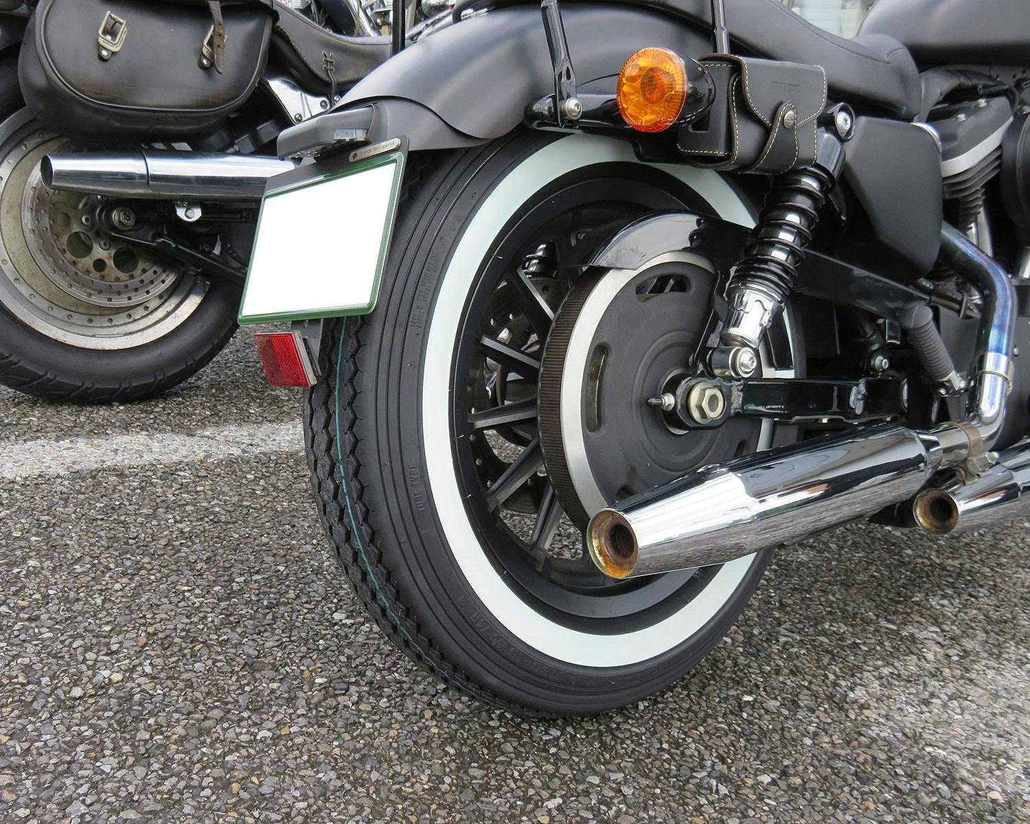 ハーレー MT90 ダンロップ ホワイトウォール ソフテイル リアタイヤ