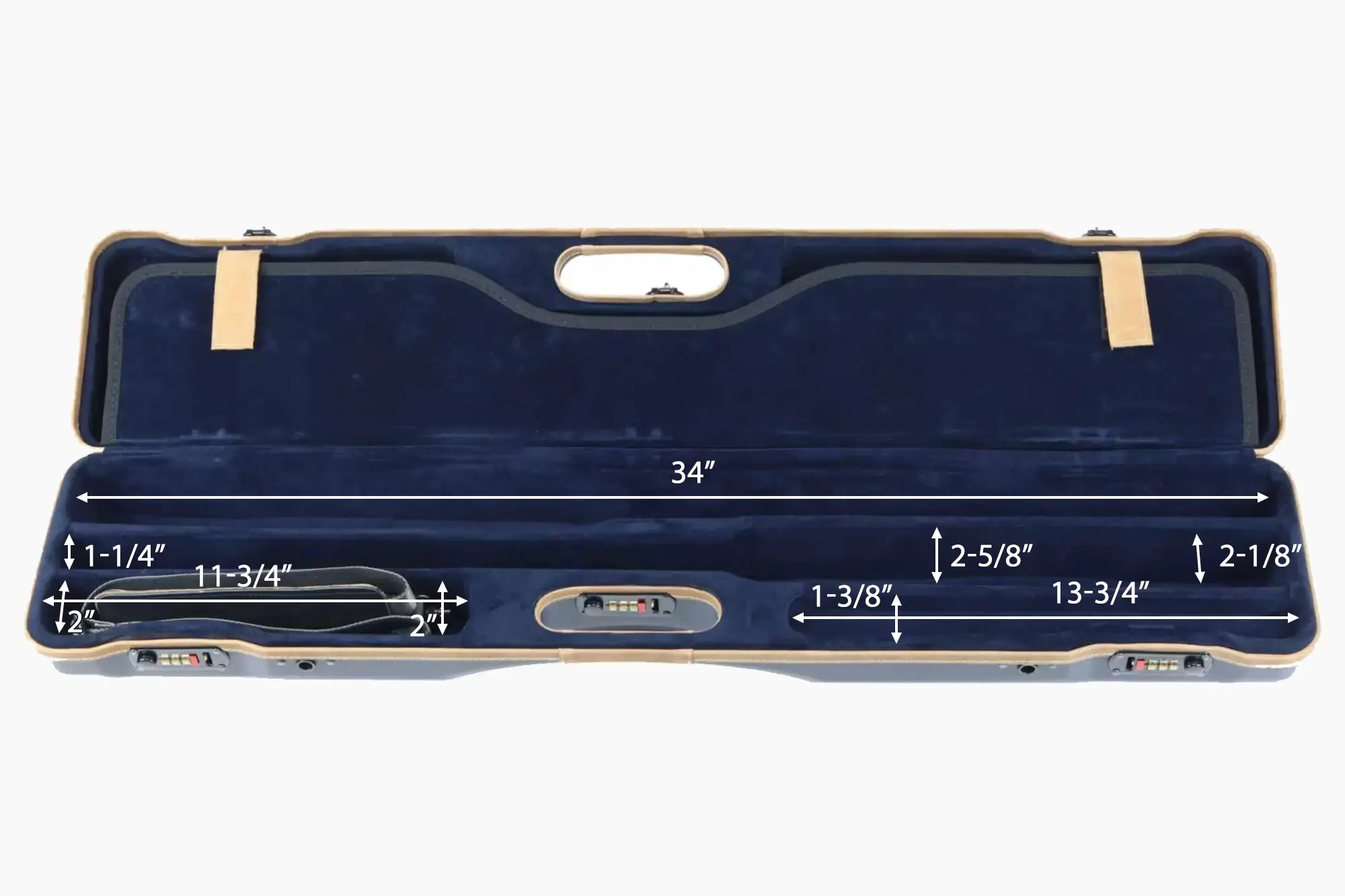 Negrini 16402LX 2C Over Under Shotgun Hard Case