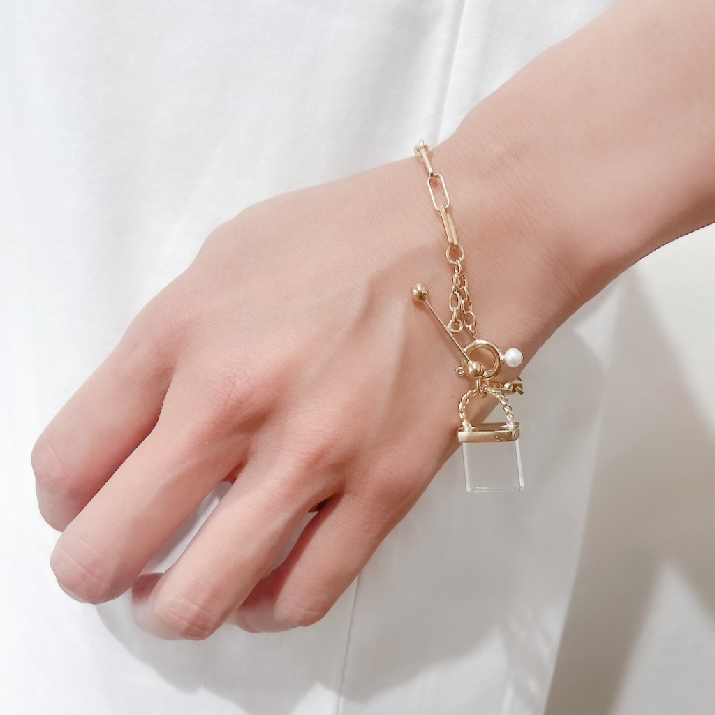 717 ✧POGGI Paris✧フランス ポッジ ガラス ドロップ ブローチ