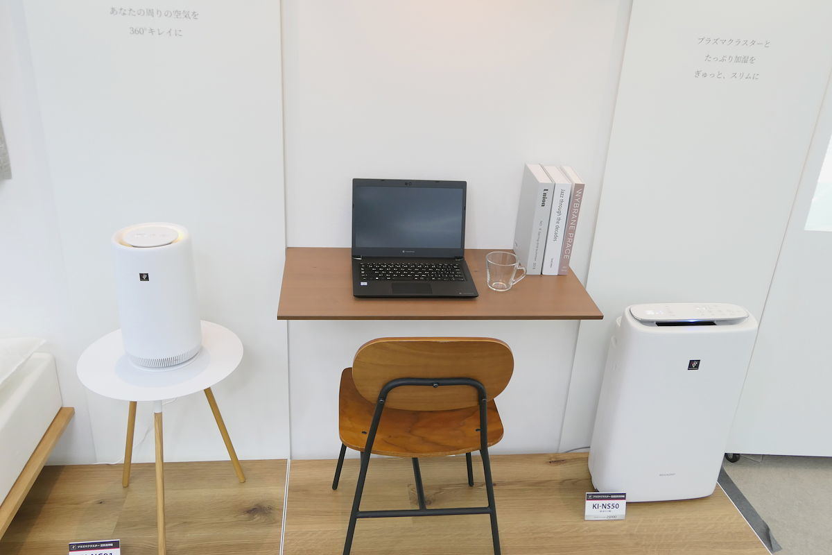 シャープのプラズマクラスター空気清浄機、円形小型モデルと加湿機能