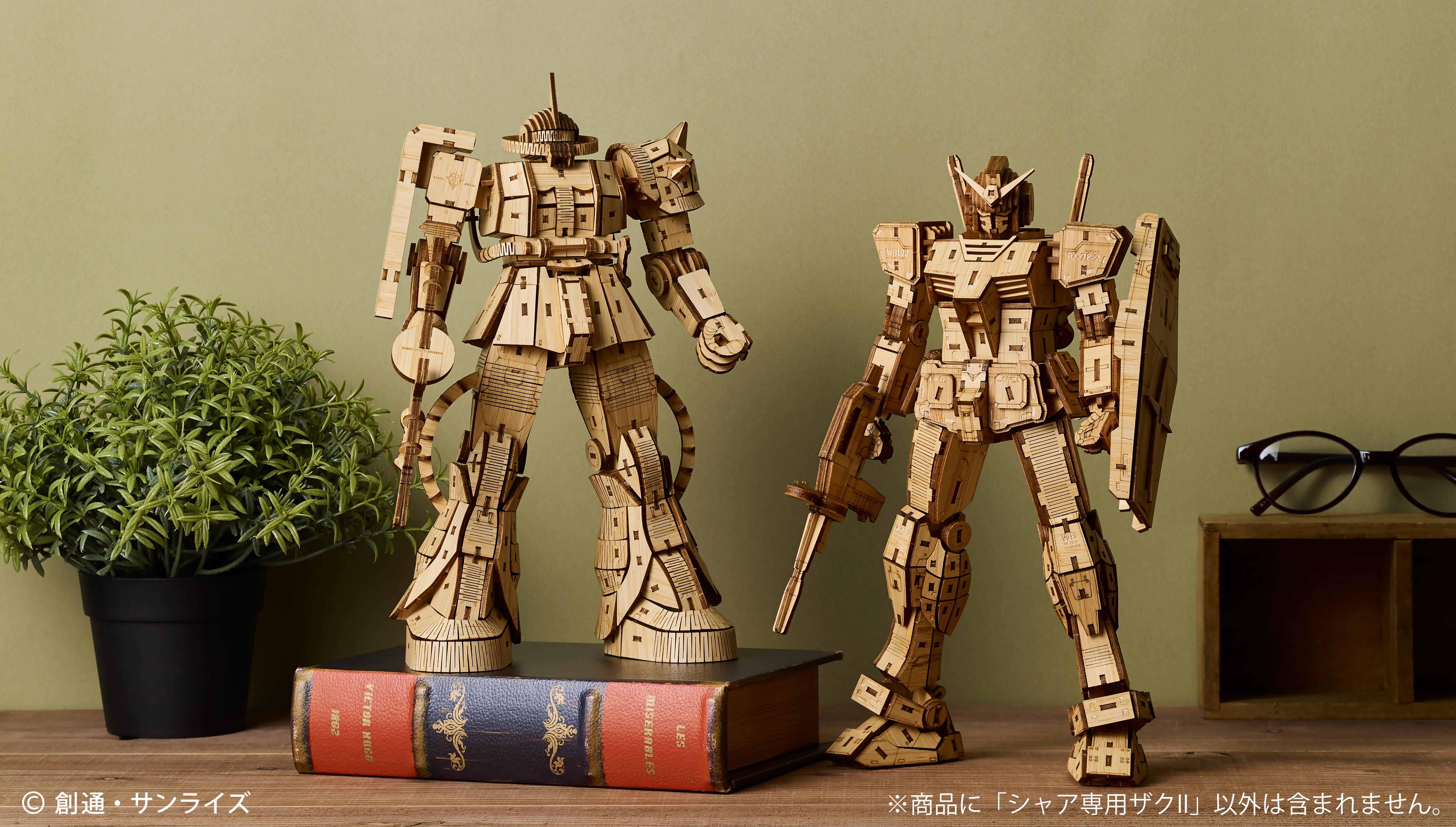 竹製クラフト『Bamboo Art wa-gu-mi MS-06S シャア専用ザクII』が発売