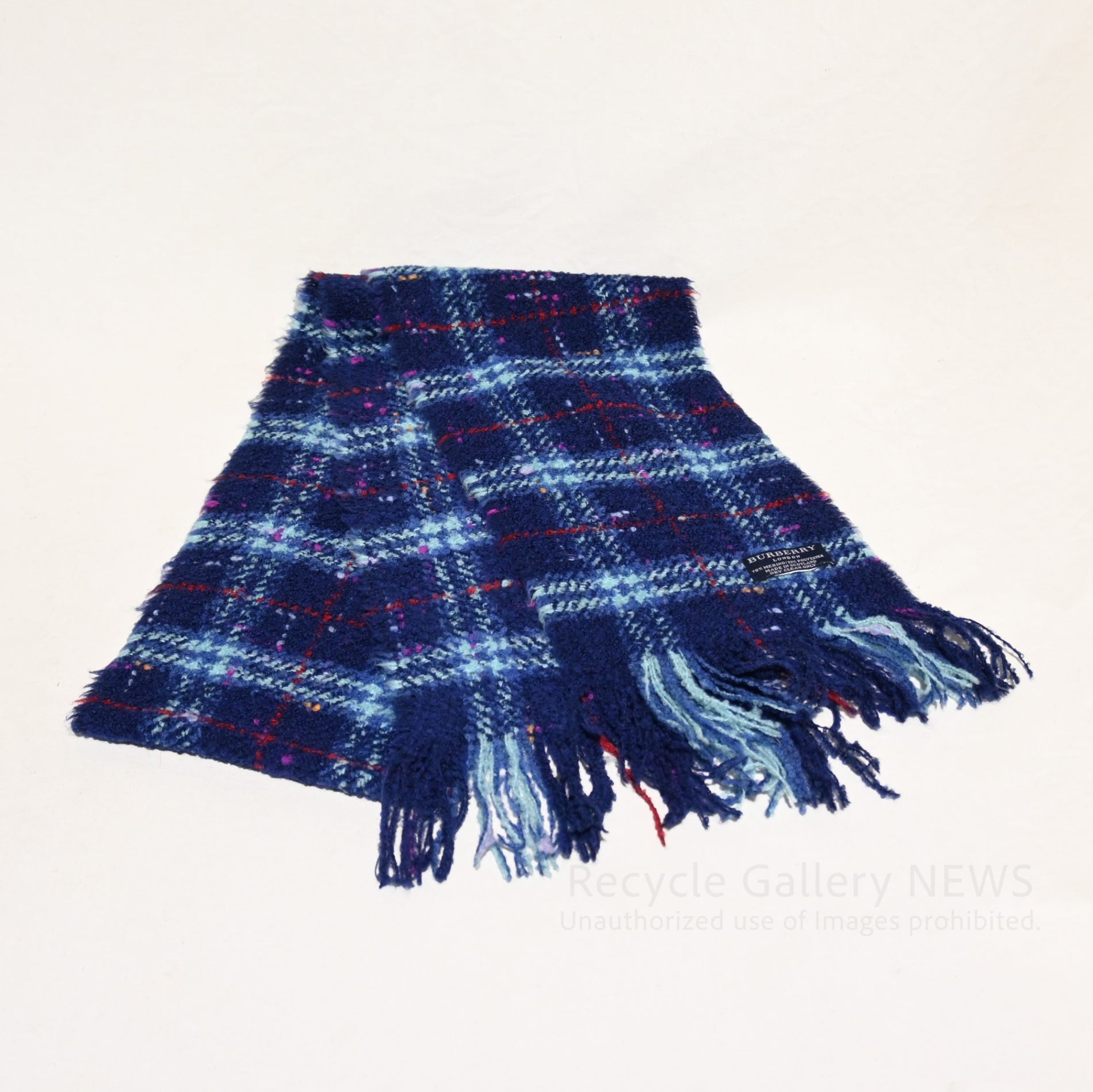BURBERRY LONDON Check Scarf Blue Navy / バーバリー ロンドン