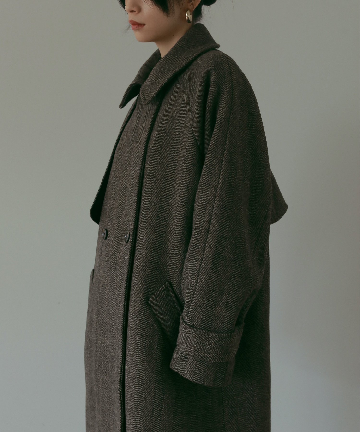 ヘリンボーンロングコート – N WITH.