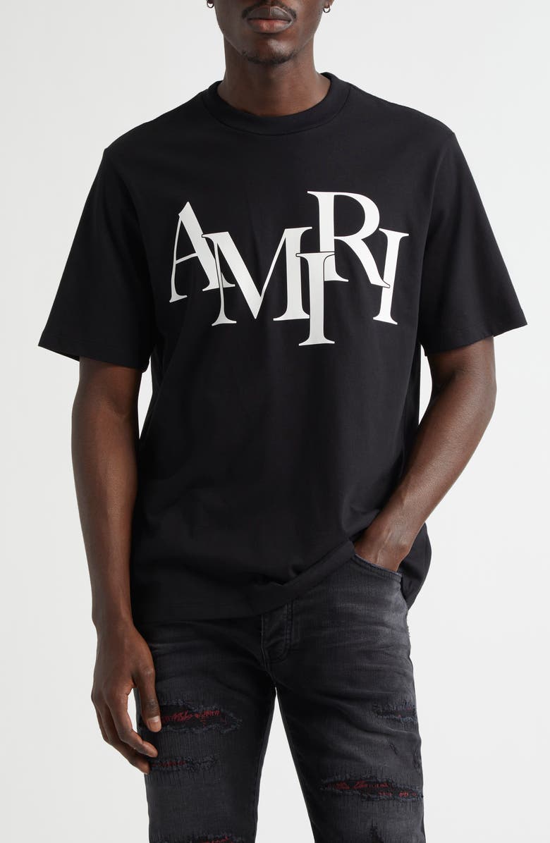 AMIRI Staggered Logo Cotton Graphic T-Shirt | Nordstrom