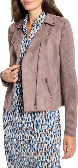 NIC+ZOE Mixed Media Moto Jacket | Nordstrom