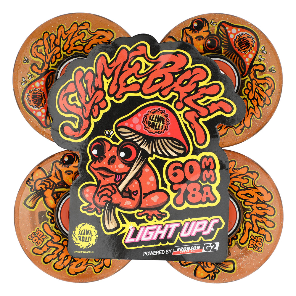 60mm/78a Frog Trips | LED Light Ups | Slime Balls Skateboard Wheels