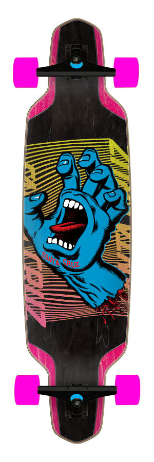 Split Hand 9.50in Dropdown | Longboard Skateboard | Santa Cruz