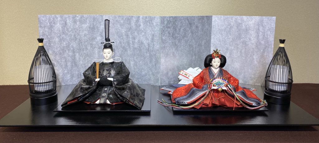 清水久遊作 漆はく親王飾り｜人形のかに江