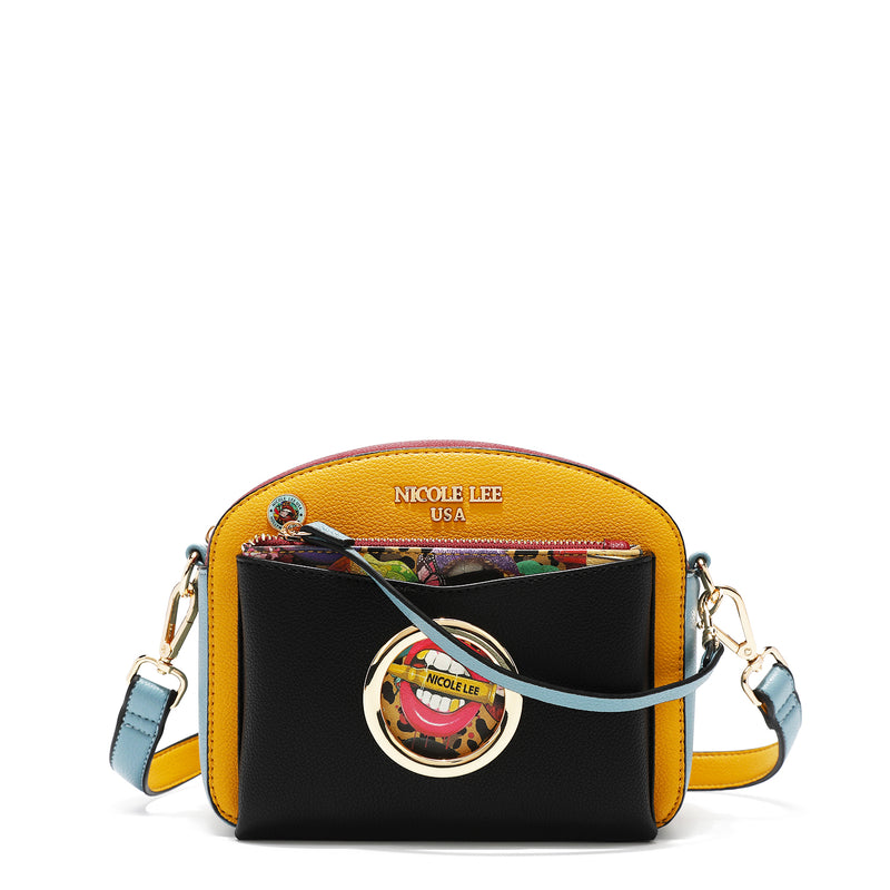 Sierra 2 Piece Cameo Crossbody Bag, Removable Pouch, Small Vegan