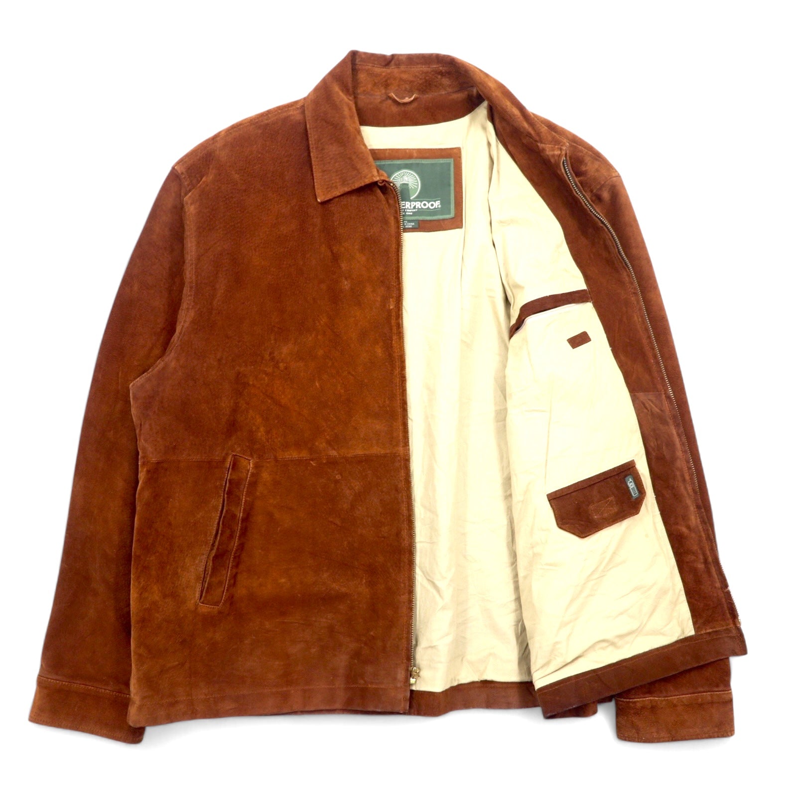 90's WEATHERPROOF Suede Leather Swing Top XL Brown Leather – 日本