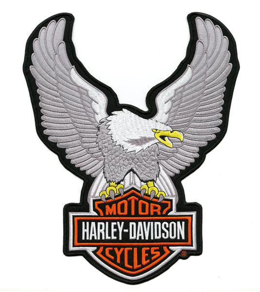 HARLEY DAVIDSON XL Eagle Upwing Embroidered Patch 12